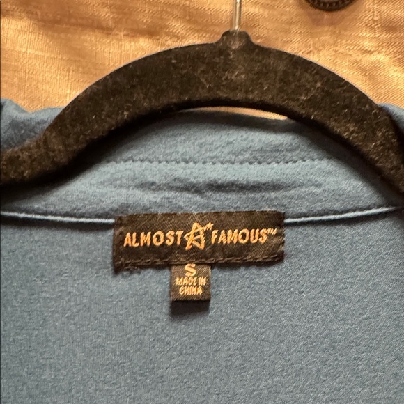 Almost Famous Deep Blue Ruched Blouse - Picture 4 of 4